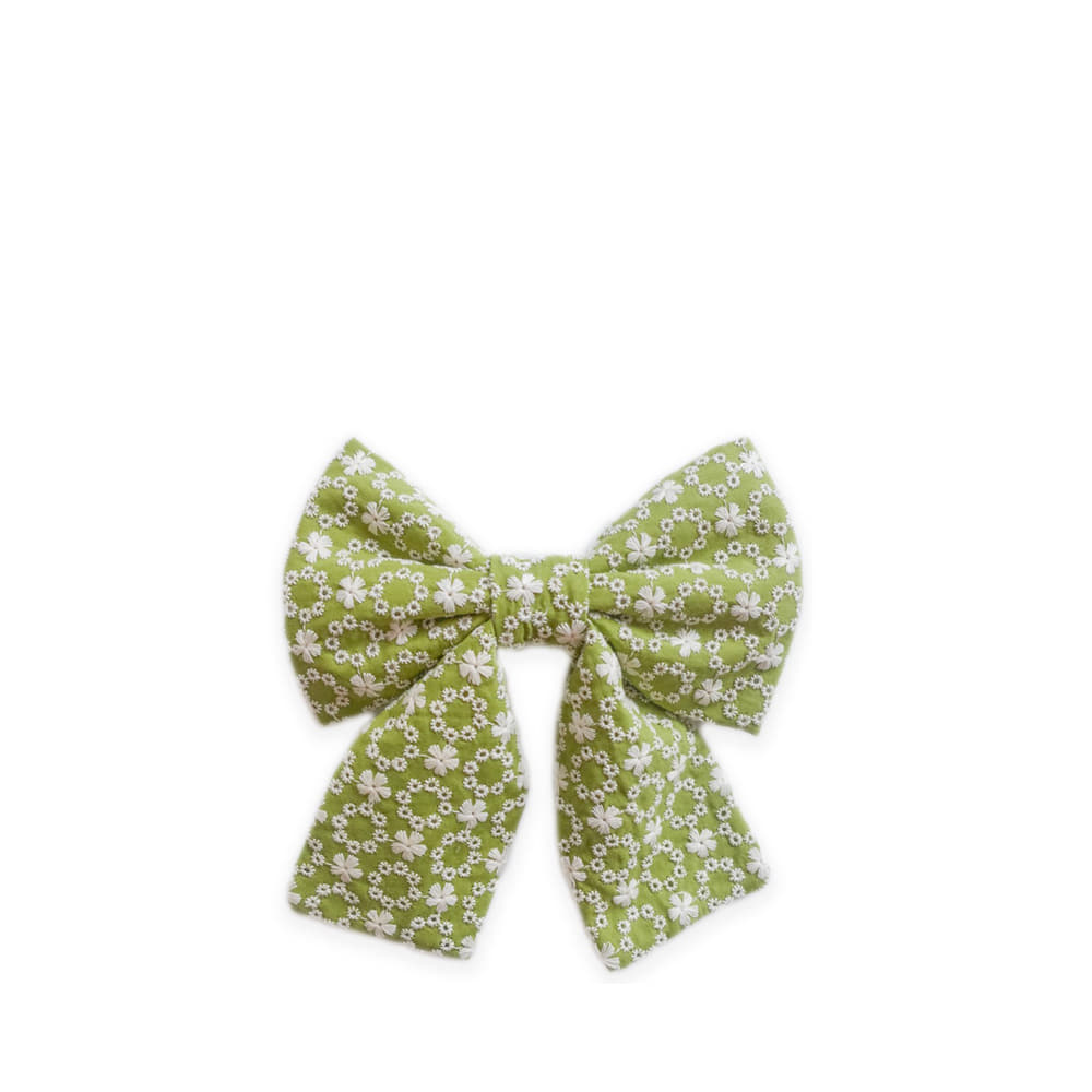 SUNNY TAILS올리브아일렛세일러보우타이Olive Eyelet Dog Sailor Bow Tie Olive