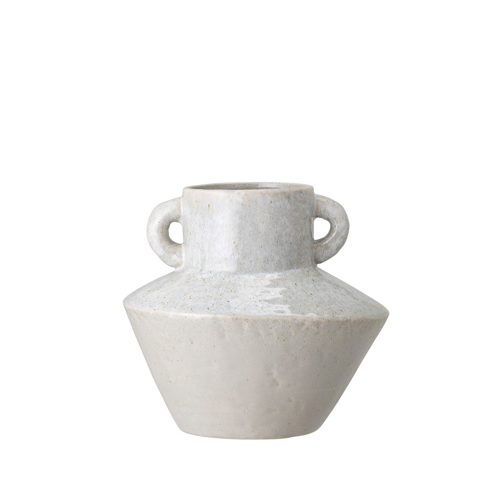 Bloomingville 스톤웨얼 베이스 위드 핸들Stoneware Vase with HandlesWhite