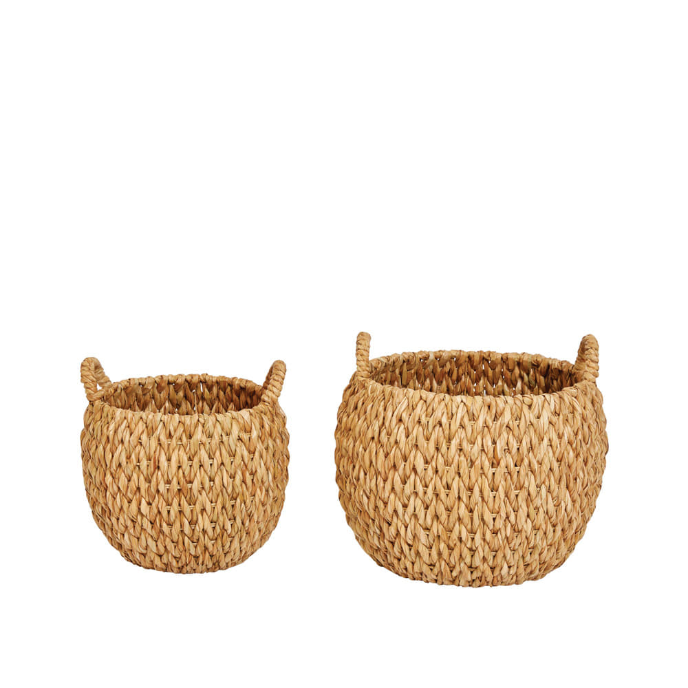 Bloomingville 우븐베스킷 Woven Baskets with Handles, Set of 2Natural